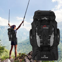 Mochila De Camping Y Senderismo Impermeable De 80L Para Hombres Bolsa De Montañismo Deportiva Al Aire Libre Gran Capacidad Para Viajes - details 2