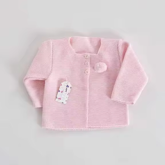 Chaqueta de Punto con Pompón para Bebé 6-24 Meses - 1