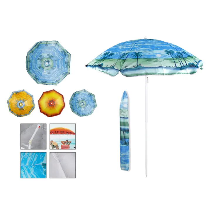UD - Sombrilla de Playa Tropical – Alta Resistencia y Estilo - 1