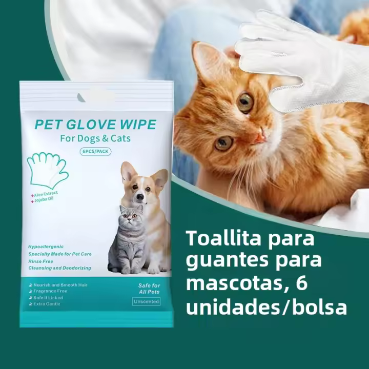 6pcs/bag Almohadillas De Limpieza Para Mascotas Para Gatos Y Perros Toallitas Desodorantes Para Limpieza Y Baño De Animales - 1