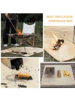 Alfombra De Fogón Resistente Al Fuego Para Camping Estufa Barbacoa Fiberglass Mat Para Suelo Patio Pared Cocina Camping Site - details 1