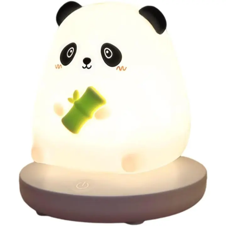 Luz Nocturna para niños, Kawaii Panda luz Nocturna LED, lámpara de Noche Regulable táctil, luz de Noche USB de Silicona, luz de Lactancia para bebés - 1