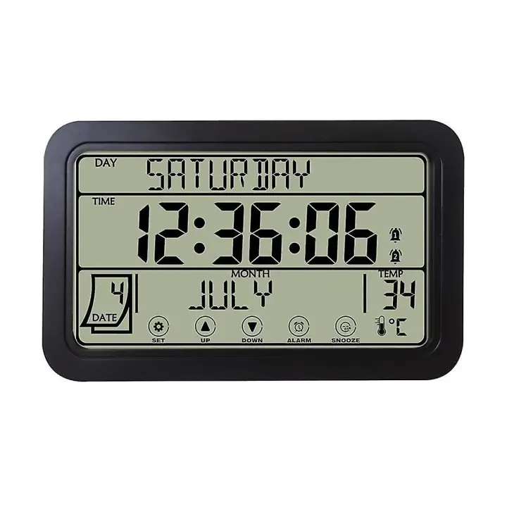 Reloj Atómico con la radio en el Aire Libre INTERIOR DE LA Tempo, Lcd 7 pulgadas, con Pilas con El sensor de la Alta precisión - 1