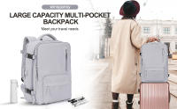 Mochila De Viaje Negocios Con USB Para Hombres Y Mujeres Mochila Antirrobo Con Compartment Para Portátil Aprobada Por Aerolíneas Capacidad De 36-55 Litros Material De Nylon - details 0