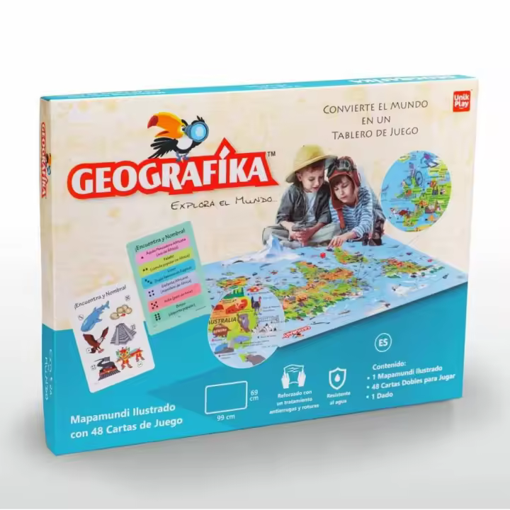 Geografika: Juego de Geografía para niños a partir de 6 años. (2 a 4 jugadores) - 1