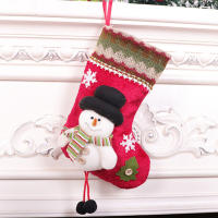 Calcetines De Navidad Con Diseño De Santa Claus Y Payaso De Nieve Adorno De Árbol De Navidad Bolsa De Dulces Para Niños Decoración De Calcetines De Navidad - details 4