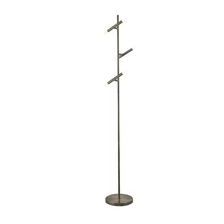 Planta Industrial-Tubería de Acero Nórdica Cromo Policarbonato Led 14,02 W 2700K - 1
