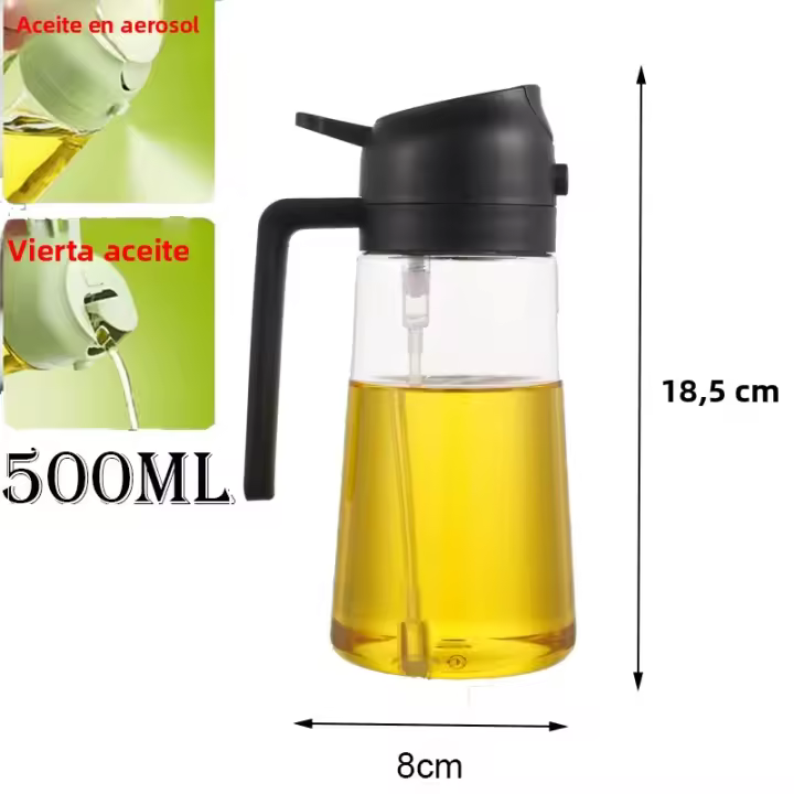 2en1 500ml Botella de Spray De Plástico Rociador de Aceite Dispensador de Aceite Jarra de Aceite Cruet BARBACOA Cocina Hornear Asado Picnic Herramienta DE LA Cocina - 1