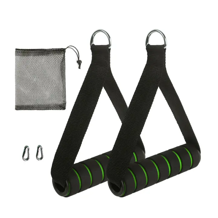 Manijas De Gimnasio Con Anillo D-Ring De Metal Para Ejercicios De Agarre Resistencia Bandas De Enfriamiento Accesorios De Fitness Para Máquina De Cables En Casa - 1