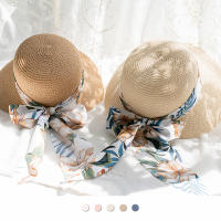 Sombrero De Sol Para Mujer Grande Con Hojas Y Lazo Protección Solar Y Sombra De Vacaciones De Verano Para La Playa - details 1