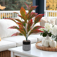 1PC Plantas Artificiales Verdes Simuladas Para Decoración De Oficina Y Hogar Estilo Selva Material Plástico Sin Botellas Incluidas - details 3