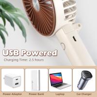 Ventilador portátil de mano recargable, ventilador de Mesa plegable recargable por USB de 3 velocidades para Viajes, camping, oficina en casa - details 3