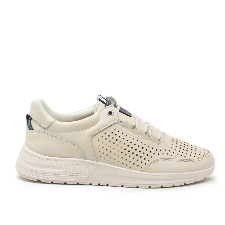 LUISETTI 36213NA Zapatos Casual hombre 32434 24V CASUAL SPORT PICADO PIEL NAPA CREMA - 1