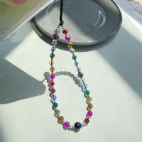 Cadenas De Teléfono Con Cristales Facetados Arcoíris Para Encanto De Teléfono Colorido Lanyard De Joyería Para Mujer Cadena De Móvil Bohemia - details 5
