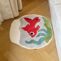 Alfombra De Peces Animados Antideslizante Para Sala De Estar Decorativa Alfombrilla De Piso Para Dormitorio Suave Y Duradera Regalo Para El Hogar - details 1
