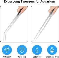 Pinzas De Acero Inoxidable Para Acuario 38/48cm Herramienta Para Plantas De Piscina Y Alimentación De Aves Y Reptiles - details 5