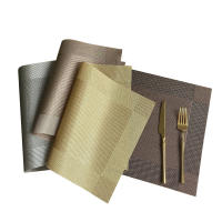 Mantelera Tejida Elegante Para Mesa De Comedor Lavable Y Duradera De PVC Forma Rectangular Decoración De Mesa - details 1