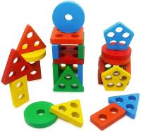 Juguetes Educativos De Madera Montessori Para Bebés Y Niños Menores De 6 Años Organizador De Formas Y Colores Bloques De Puzle Grandes De Geometría Para Niños - details 8