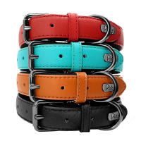 Collar De Cuero Para Perros Ajustable Y Padded Para Pequeños Medianos Y Grandes Incluye Accesorios Para Pug Bulldog Francés - details 2