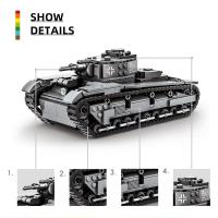 Kit De Modelado De Tanque Pesado Panther De La Segunda Guerra Mundial 673 Piezas Bloques De Construcción Militar Aleman NBFZ Juguetes Educativos Para Niños Regalo Compatible Con Lego ABS Sin Batería - details 1