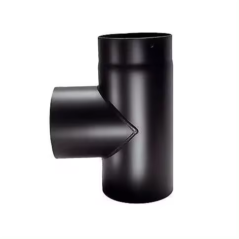 Tubo en T Ø180-90º Con entorque. Deko Leña Classic Dinak - 1