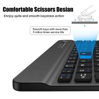 Teclado Inalámbrico Bluetooth Recargable Para Tablet Android iOS Windows Huawei Samsung Xiaomi Pad Mouse Compatible Con 2024 - details 3
