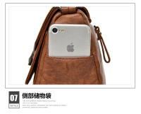 Bolso bandolera de Piel de alta calidad con tres bolsos y Gran capacidad, Bolso bandolera informal para Mujer. - details 32
