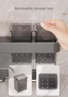 Estante De Pared Para Baño De Aluminio Aviación Organizador De Hogar Accesorios Y Suministros Para Secador De Pelo Soporte Cráneo Montado En La Pared - details 9