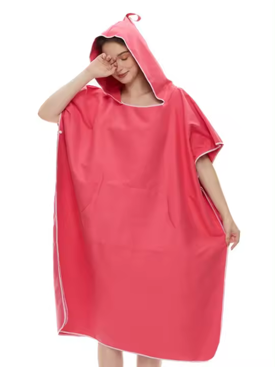 Poncho De Toalla De Surf Unisex Con Bolsillo Poncho De Secado Rápido Microfibra Ropa De Playa Para Cambiar Y Toalla De Natación (A22) - 1