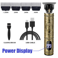 Afeitadora Eléctrica Vintage T9 Para Barba Y Cabello Recargable Por USB Máquina De Corte De Pelo Viaje Sin Cable Para Hombres Barba Clipper - details 8