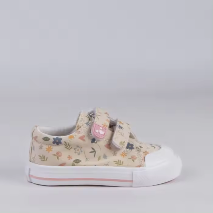 ZAPATILLA LONA NIÑO FLORES 26956 - 1