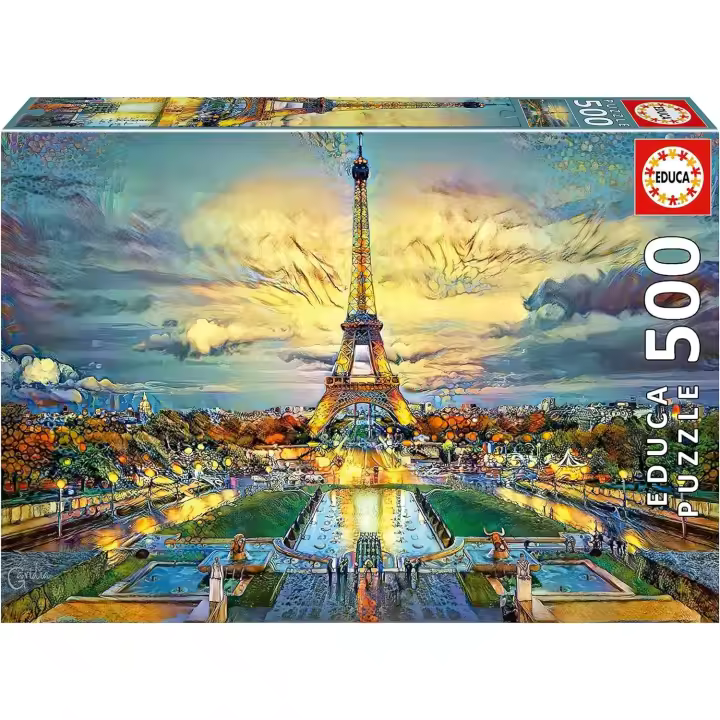 Educa - Puzzle de 500 Piezas  Torre Eiffel. Incluye Pegamento Fix Puzzle. + 11 años Educa 19621 - 1