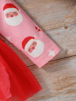 Vestido De Navidad Para Bebé Niñas Con Estampado De San Nicolás Y Manga Larga Estilo Activo Para Otoño Composición 96% Poliéster 4% Elástico - details 4