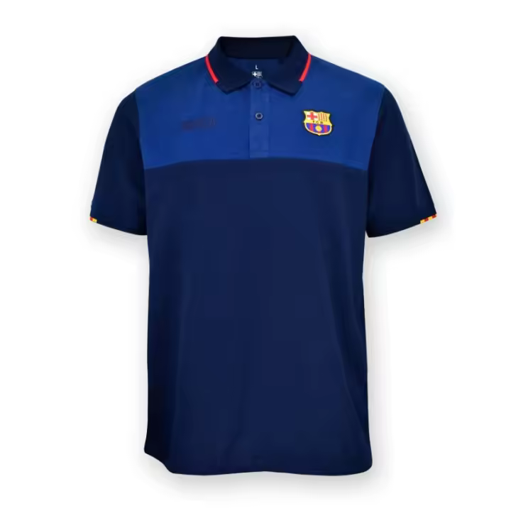 Polo Fútbol Club Barcelona Azul Marino – Diseño Clásico y Detalles en Relieve tallas adulto producto oficial manga corta 5001PCAT - 1