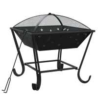vidaXL Brasero con atizador acero XXL 50 cm - details 1