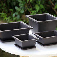 Maceta De Plástico Para Flor Square Bonsái Juego De Macetas De Balcón Basin De Jardinería 1PC - details 4