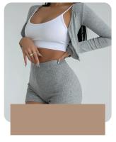 Shorts De Running Para Mujer HELIAR Cintura Alta A-line Delgados De Punto Estilo Casual Verano Slim Bodycon Trousers - details 6