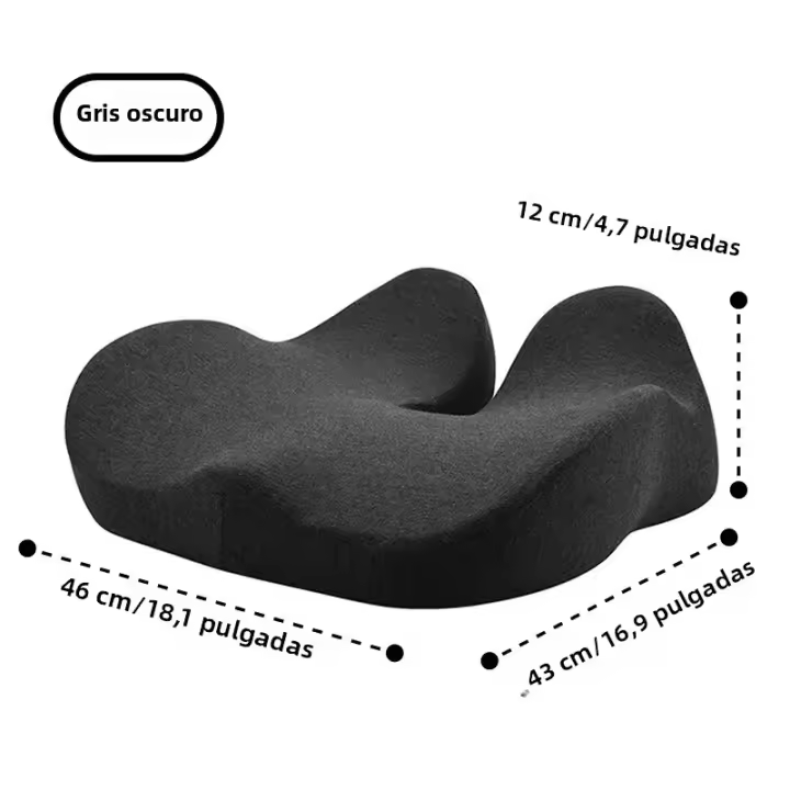 Cojín De Memoria Grueso Para Silla De Oficina Alivio De Dolor Lumbar Y Hemorroides Cojín Transpirable Para Sentarse En La Oficina - 1