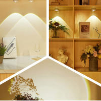 Lámpara De Noche Redonda Con Botón De Presión Para Armario Cocina Dormitorio Decoración Luz De Pared Con Pilas AAA Incluidas - details 0