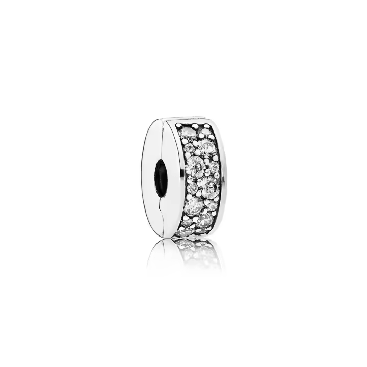 PANDORA Clip Elegancia Brillante 791817CZ en Plata de Ley con 28 Circonitas en Pavé - 1