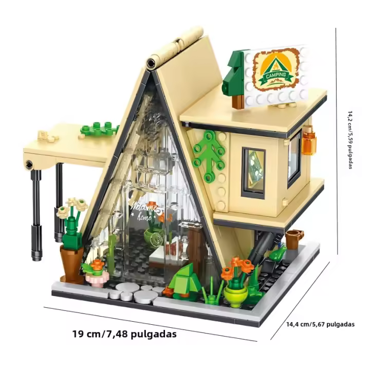 Bloques De Construcción De Cabinas De Sueños Con Iluminación Y Decoraciones Interiores Modelo De Carpa Para Regalo De Vacaciones Para Amigos - 1