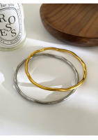 Pulsera Minimalista De Acero Inoxidable Peri'sbox En Color Oro Irregular Y Torcida Stackable Para Mujer Joyería Antirrota - details 3