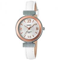Casio Collection Ltp-e405l-7avdf. Reloj De Pulsera Analógico Para Mujer. Color Blanco. Bisel Oro Rosa. 50 Metros - details 0