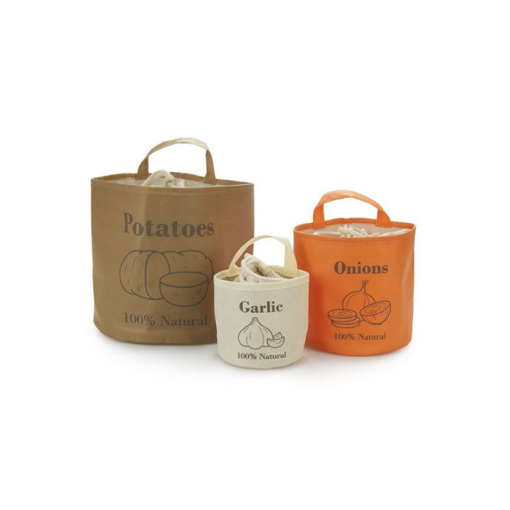 Balvi Set Sacoche Recyclage Meow Lot De 3 Sacs (43x22x22 Cm) Avec Anses - Dimension Totale 43x66x22 Cm En Plastique Recyclé