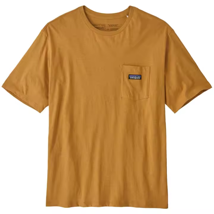 Camiseta de Manga Corta Patagonia Daily Pocket para hombre en color amarillo - 1