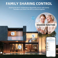Sensor De Temperatura Y Humedad ONENUO Tuya WIFI Smart Life Compatible Con Alexa Control Remoto Por App Backlight Thermometer Hygrometer - details 10