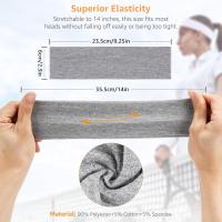 Diadema Mujer, Diadema Elástica, Diadema de Yoga Deportivo Banda, 3 Piezas, Melo Mujer y Hombres, Banda de Melo Transpirable para Absorber El Sudor, para Hacer Entrenamiento, Yoga, Correr - details 8