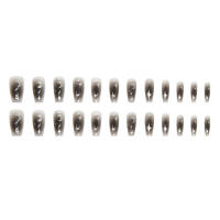 24 PCs Uñas Postizas Francas Minimalistas Con Luna Larga Y 1 Jelly Y 1 Archivo De Uñas Material Acrílico Estilo Francés - details 4