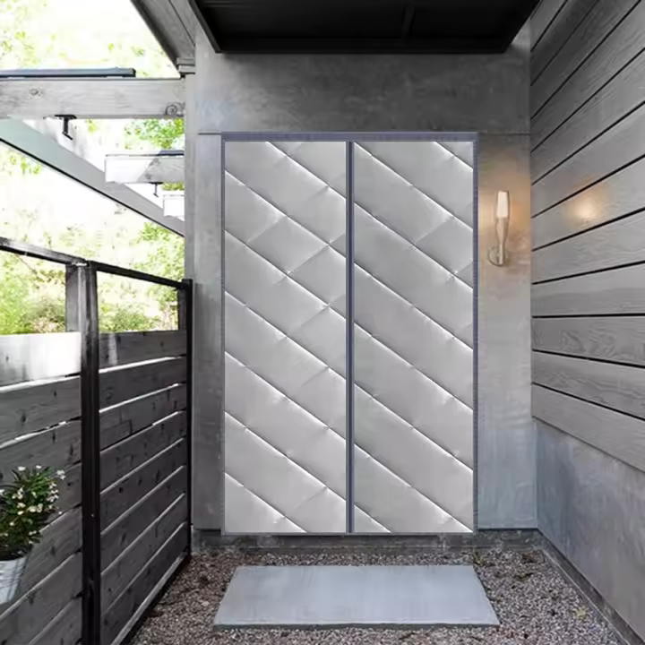 Cortina Térmica Aislante Frio y Calor, Cortina Puerta Exterior Espesar Algodón, Impermeable, para La Sala De Aire Acondicionado -Gris-85x205CM - 1
