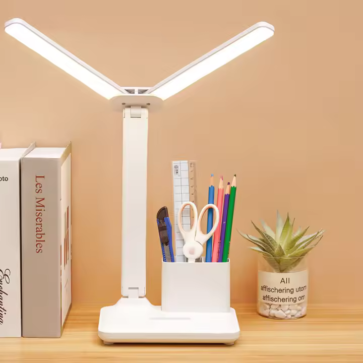 Lámpara De Mesa LED Con Carga USB Luz De Lectura Para Dormitorio Luz Blanca Multifuncional Sin Encendido Automático Material ABS Y PVC - 1